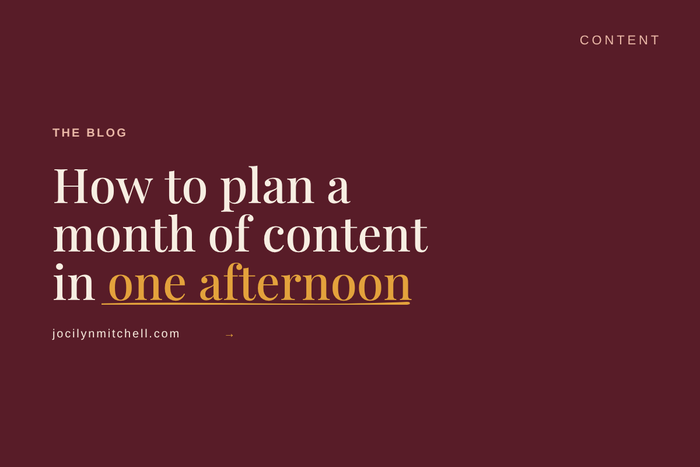 How to Plan a Month of Content in One Afternoon