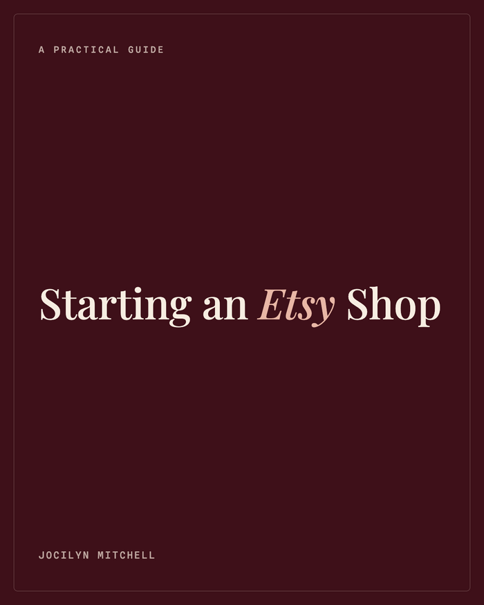 Starting an Etsy Shop