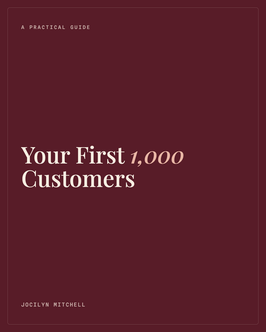 Your First 1,000 Customers cover