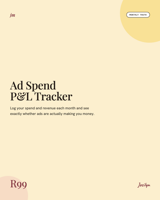 Ad Spend P&L Tracker, R99