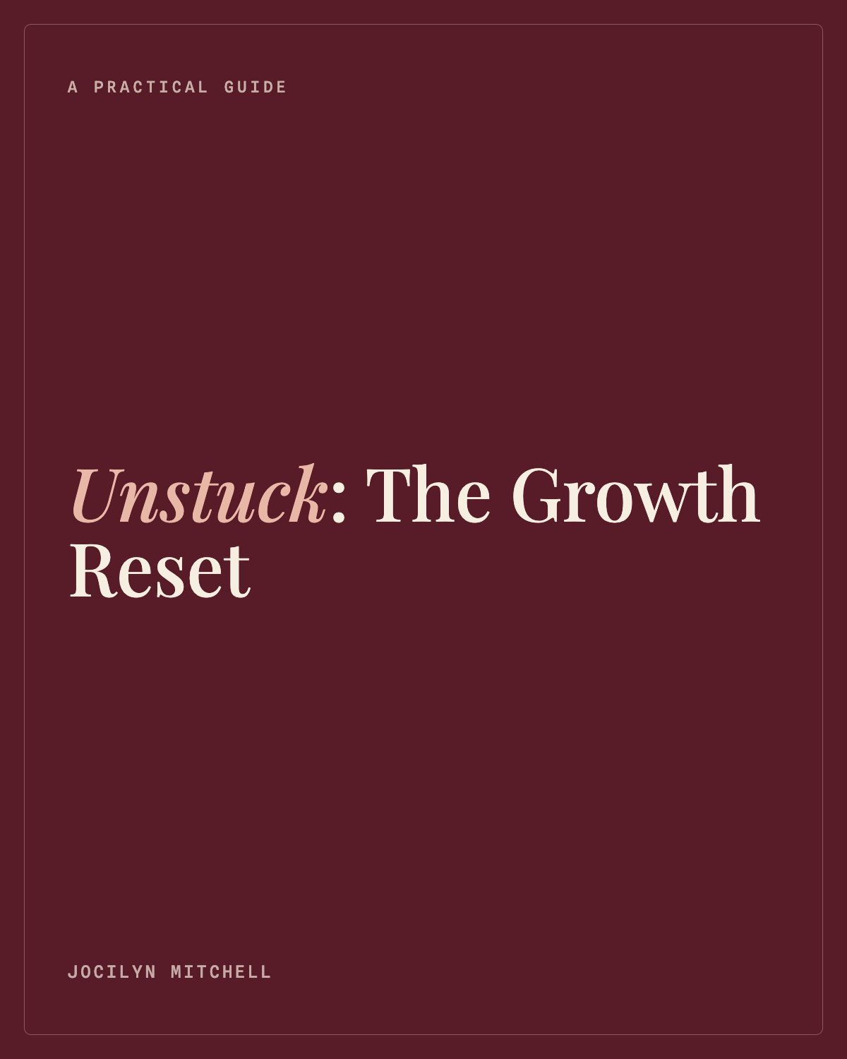 Unstuck cover